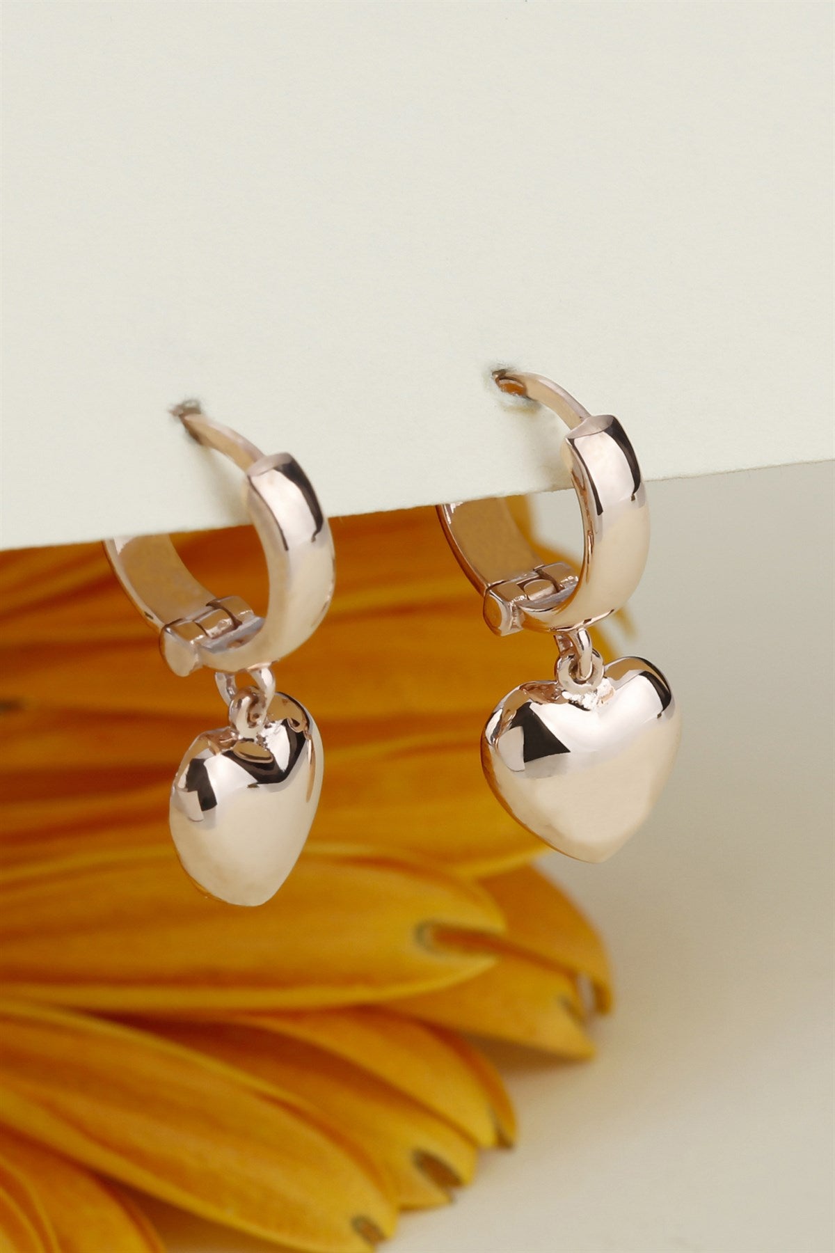 Silver Wobbly Heart Earrings
