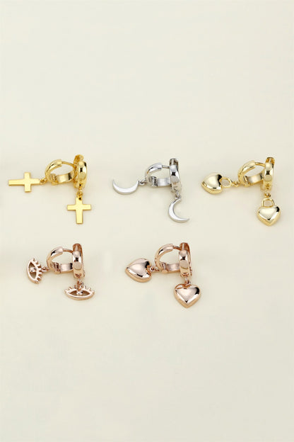 Silver Wobbly Heart Earrings