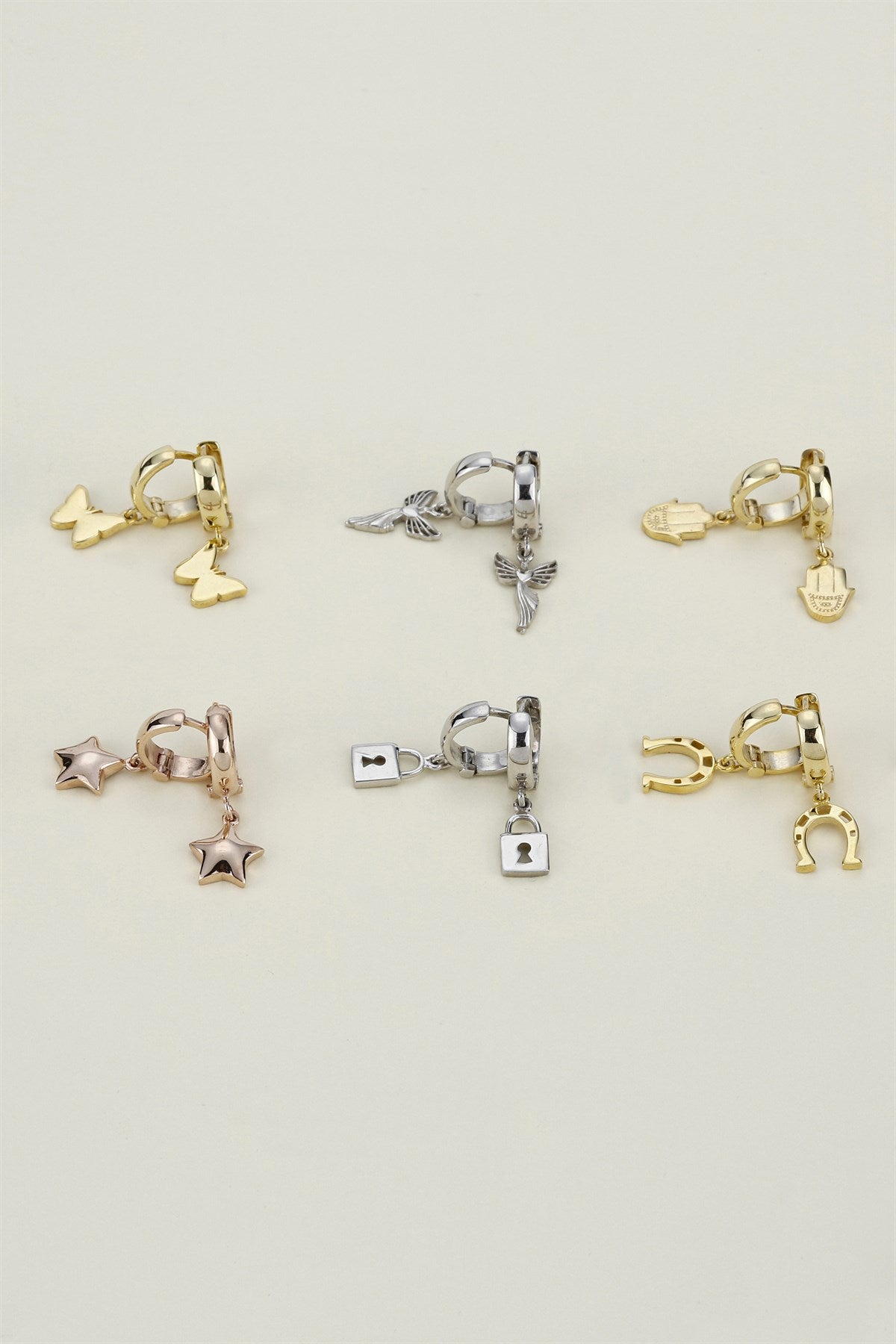 Silver Heart Angel Earrings