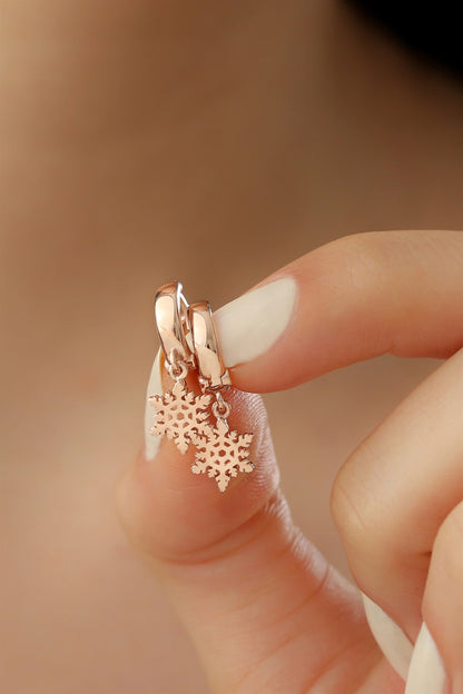 Silver Snowflake Earrings