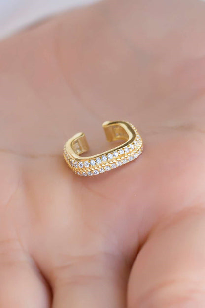 Silver Square Cartilage Earrings