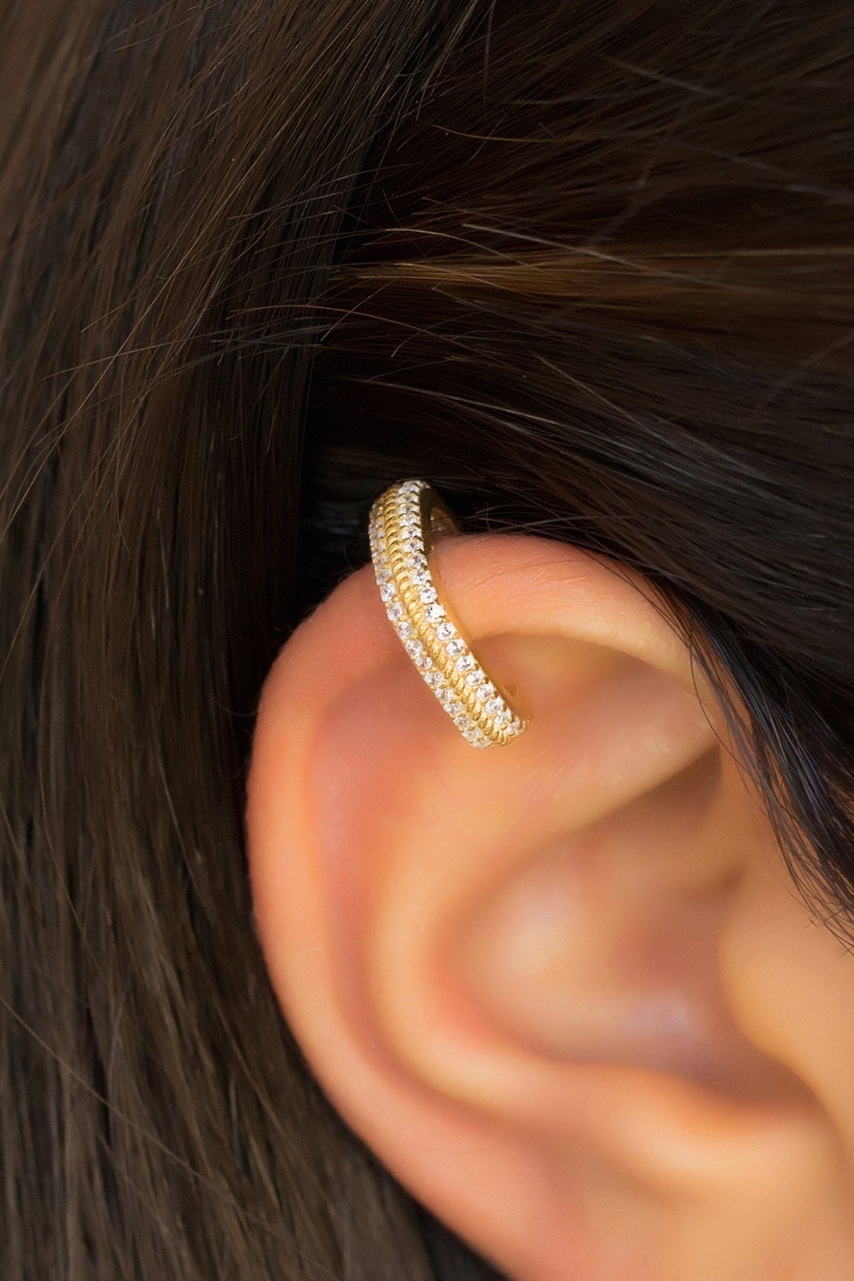 Silver Square Cartilage Earrings