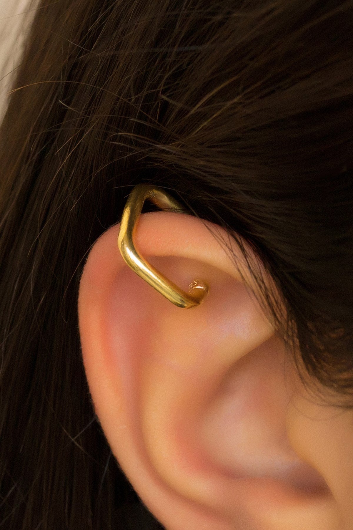 Silver Square Cartilage Earrings