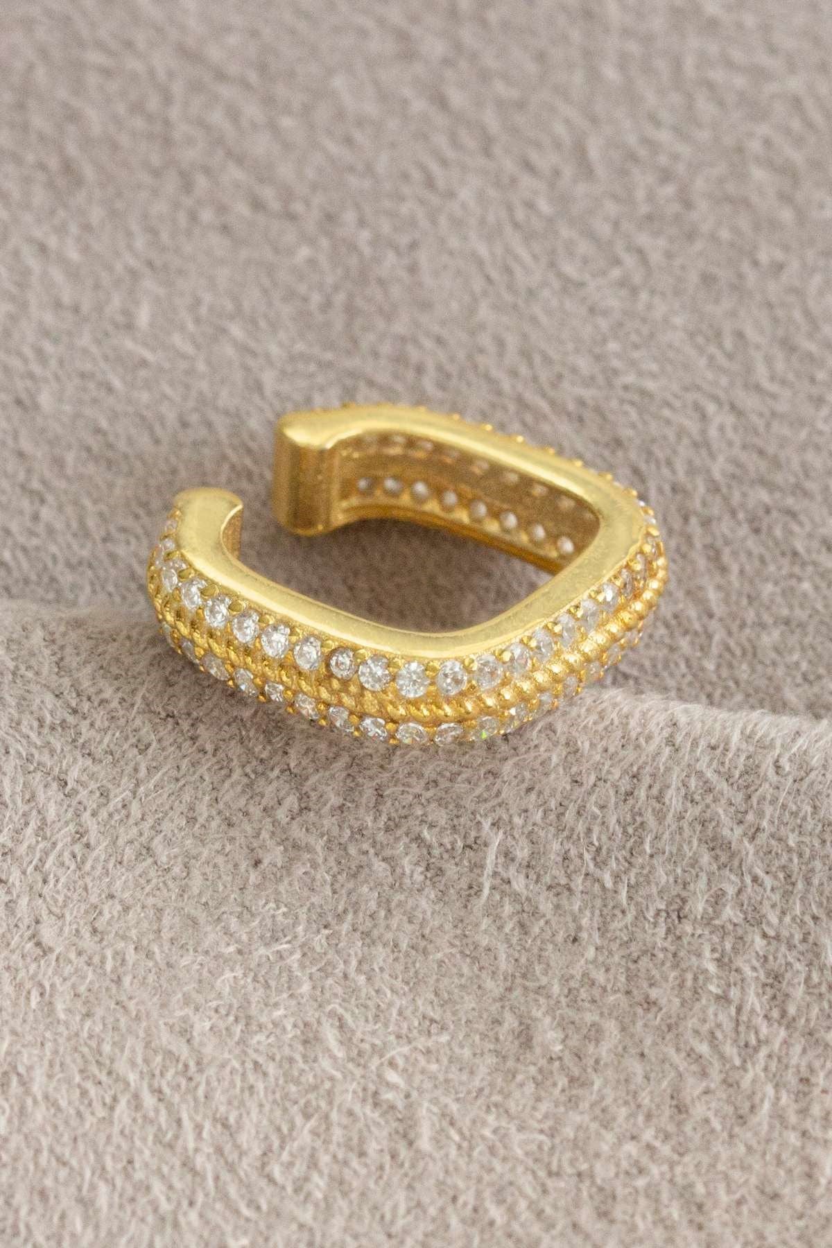 Silver Square Cartilage Earrings