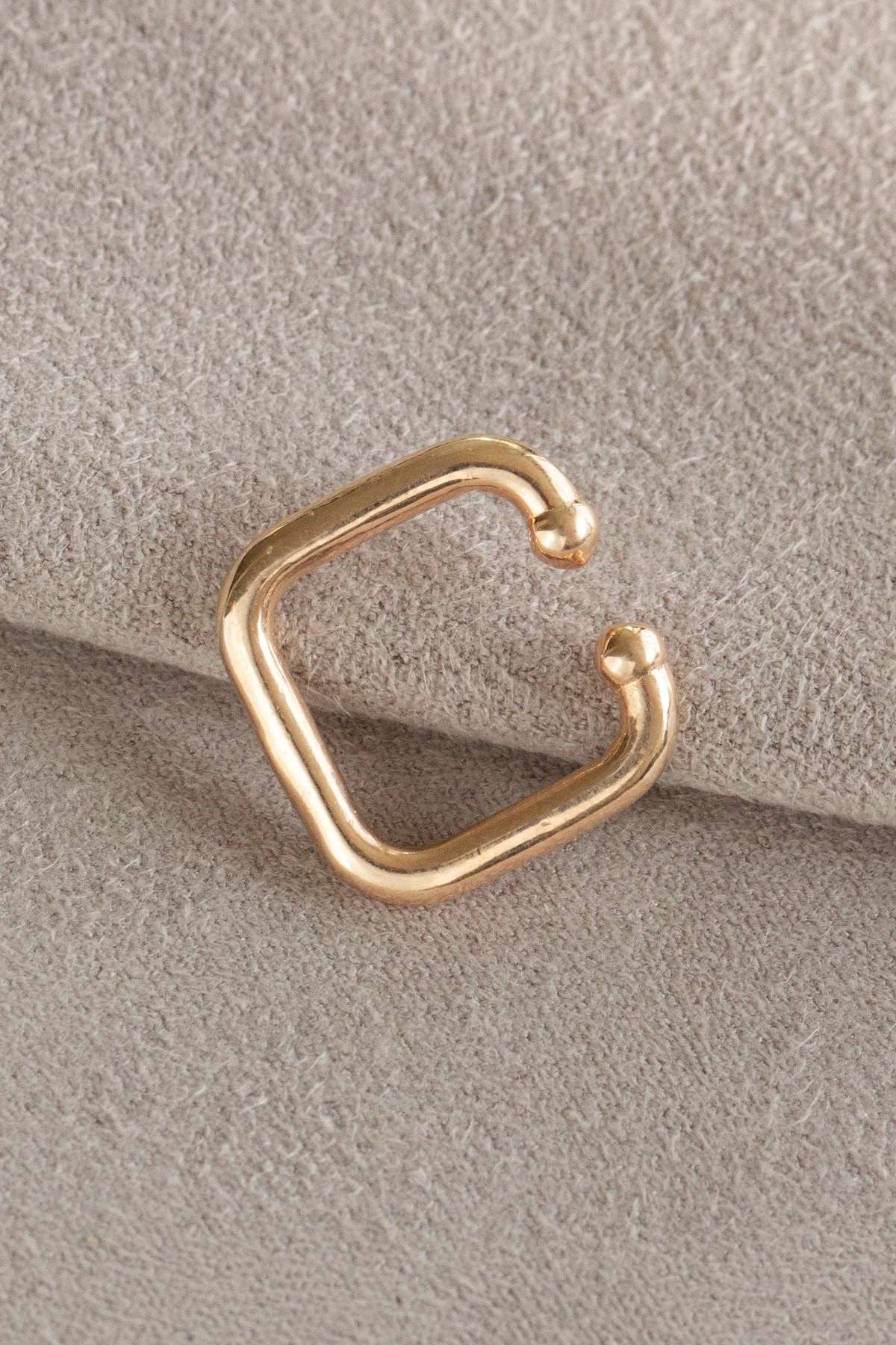 Silver Square Cartilage Earrings