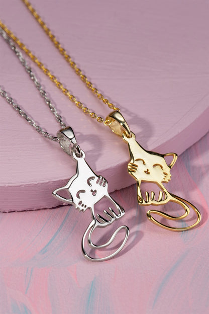 Silver Cat Necklace