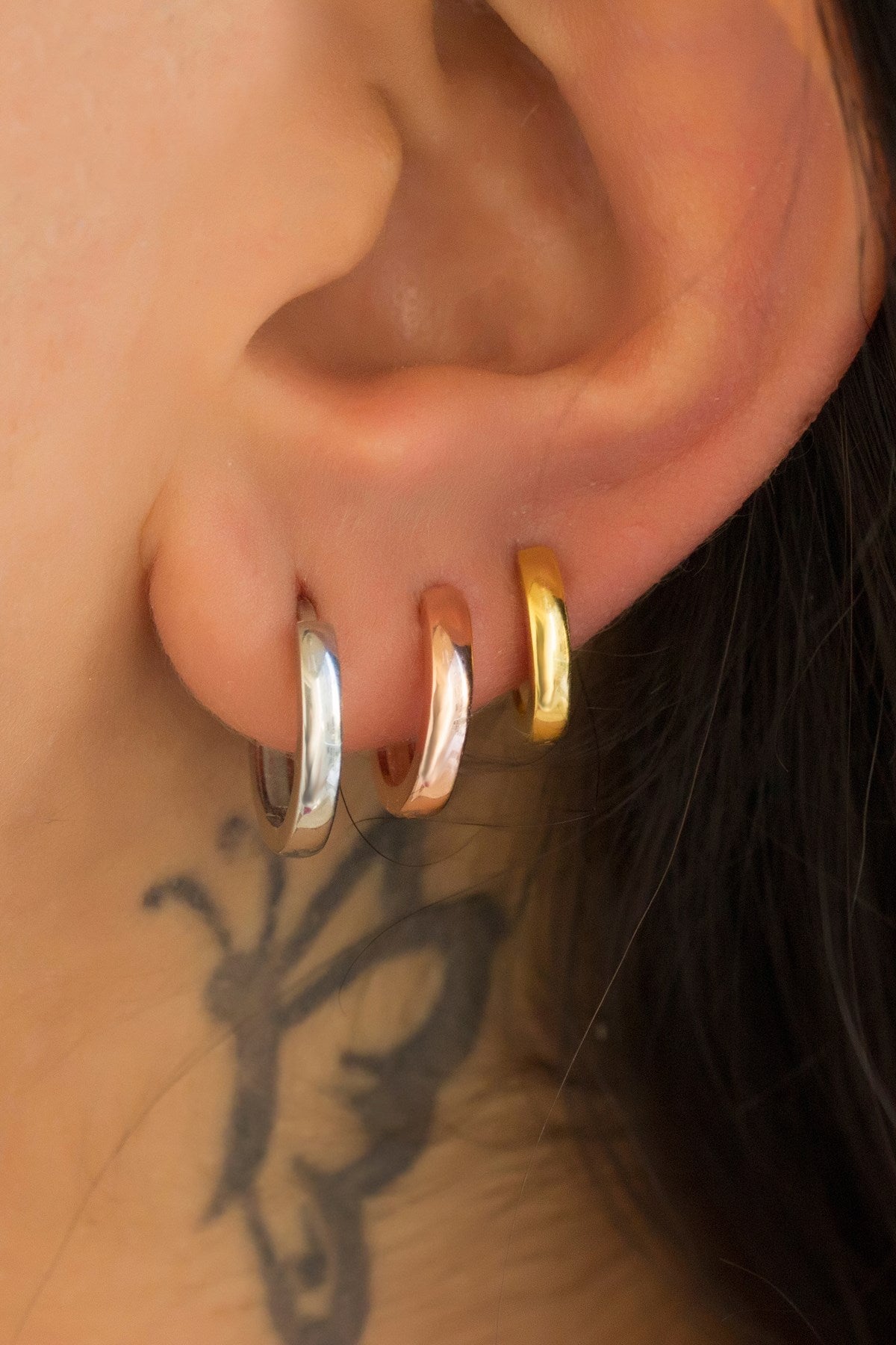 Silver Small Size Hoop Earrings
