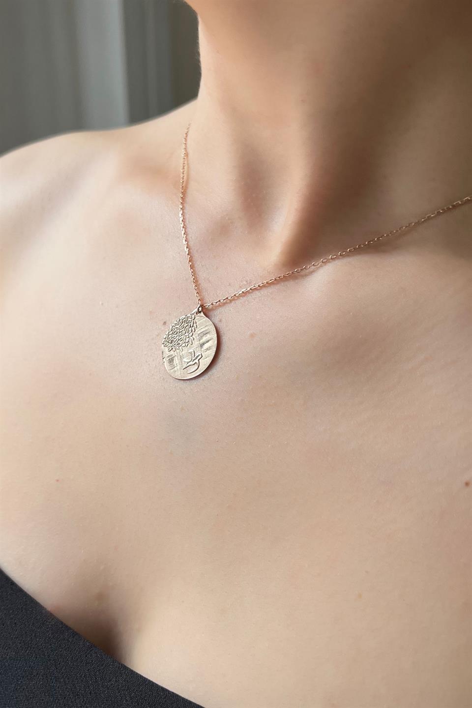 Collier médaillon oiseau en argent