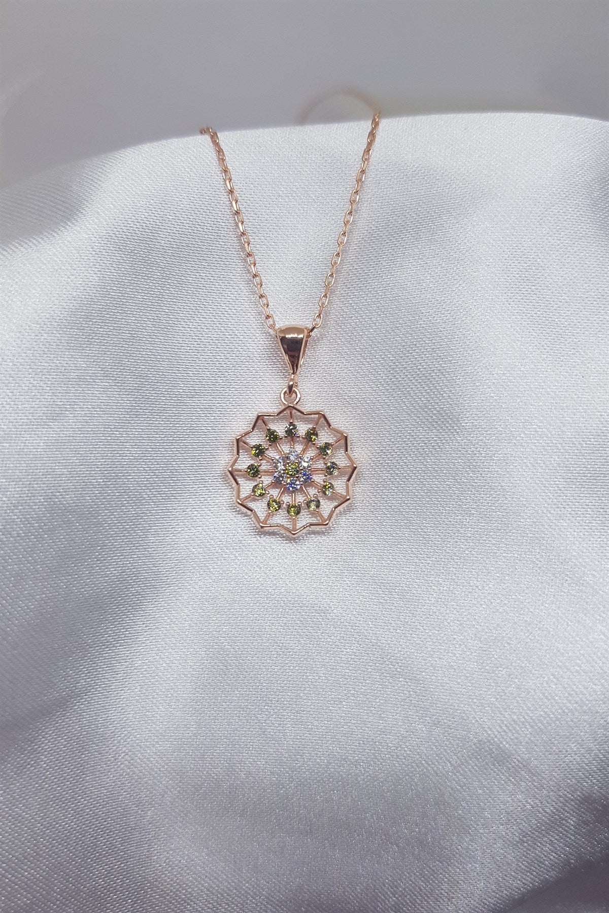 Silver Lotus Necklace