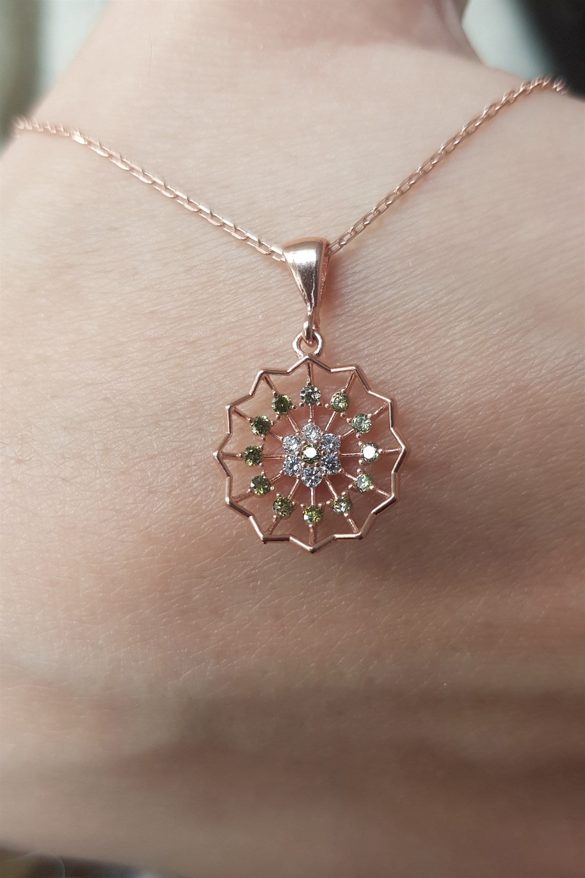 Silver Lotus Necklace