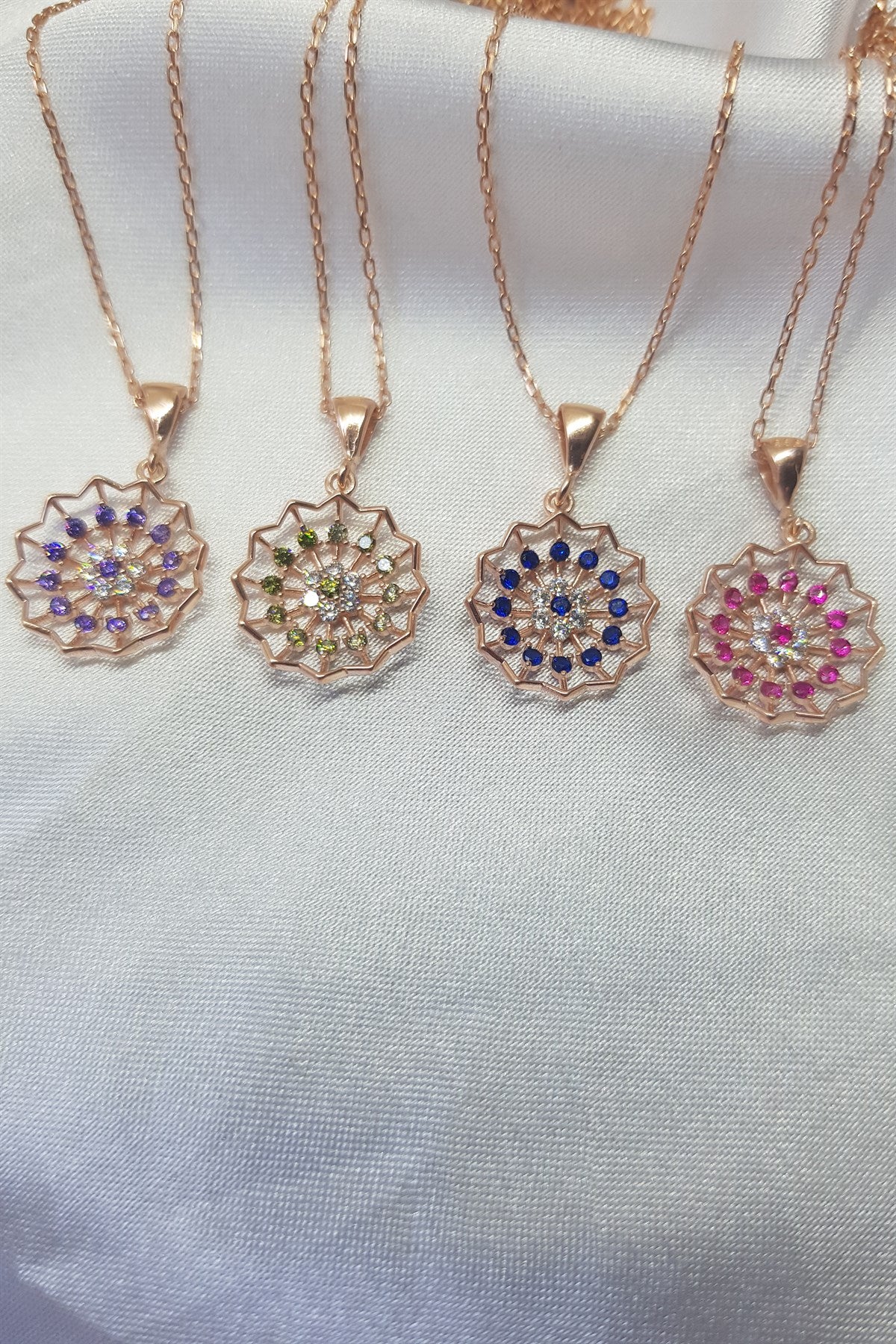 Silver Lotus Necklace