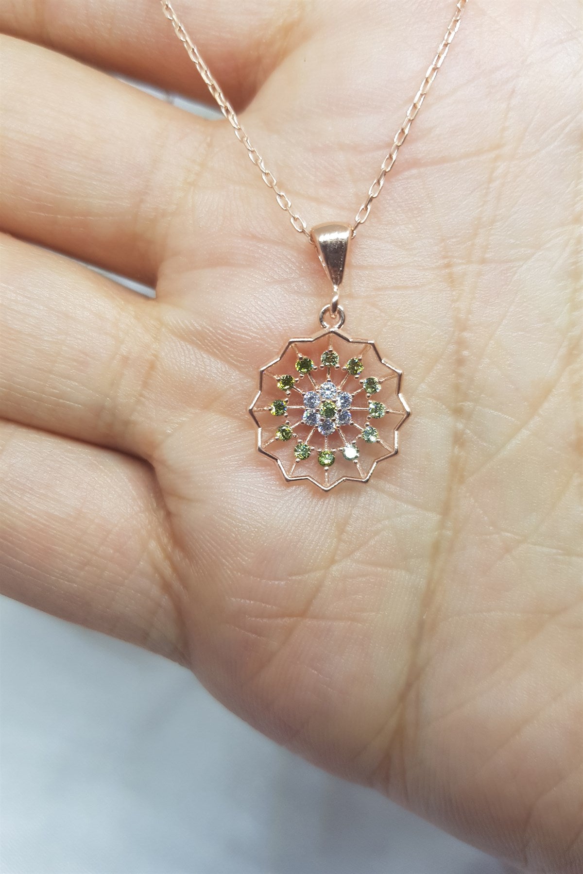 Silver Lotus Necklace