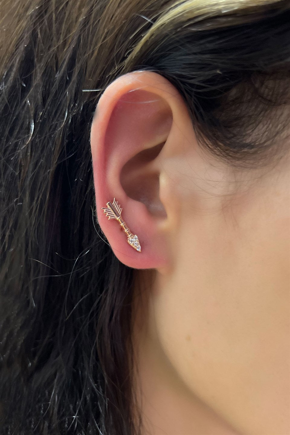 Boucles d'oreilles flèche en argent