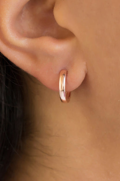 Silver Medium Size Hoop Earrings