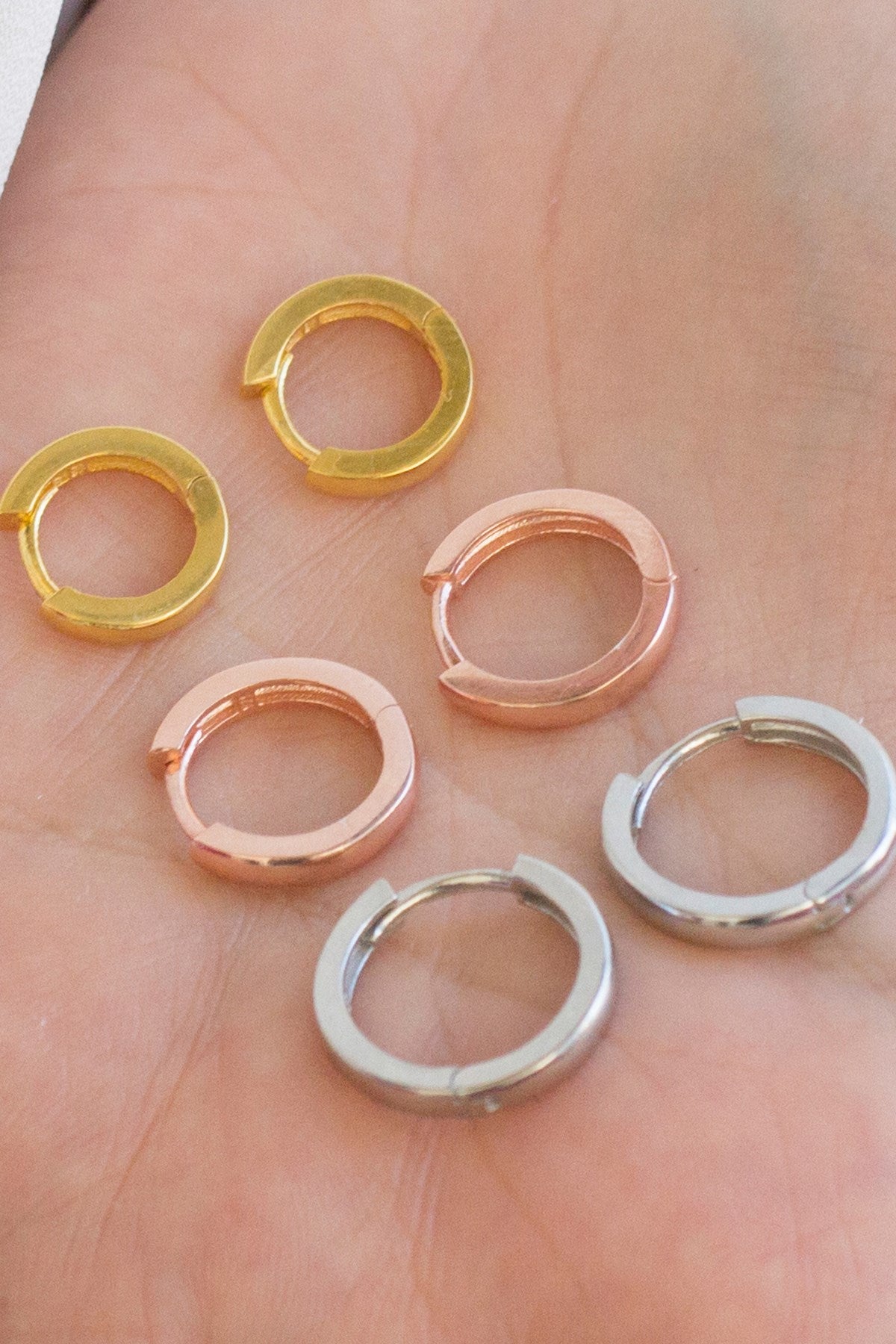 Silver Medium Size Hoop Earrings