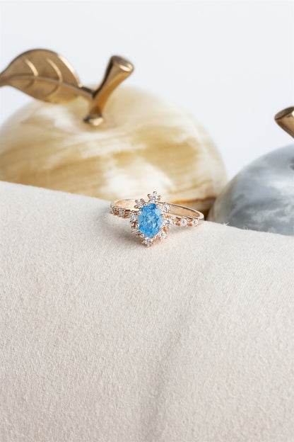 Silver Oval Gemstone Ring