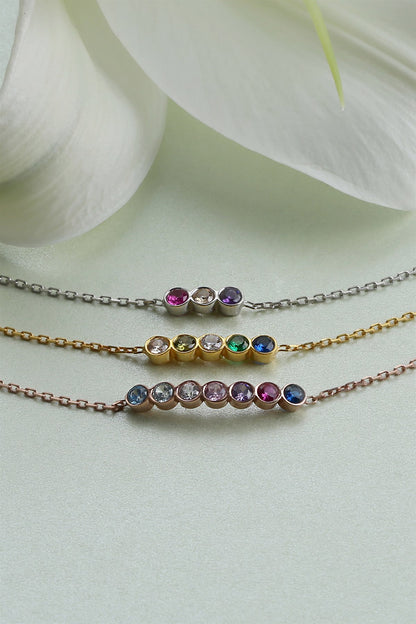 Silver Colorful Gemstone Bracelet