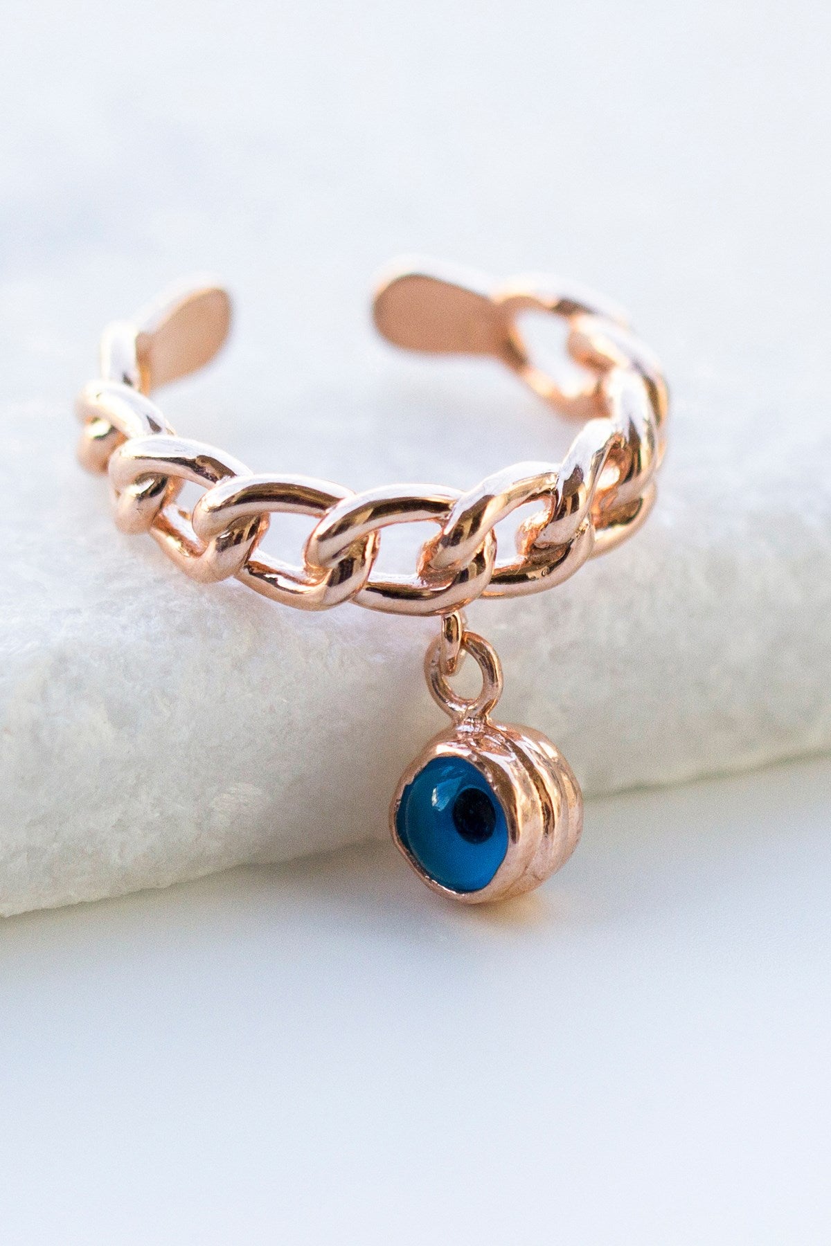 Silver Wobbly Eye Ring