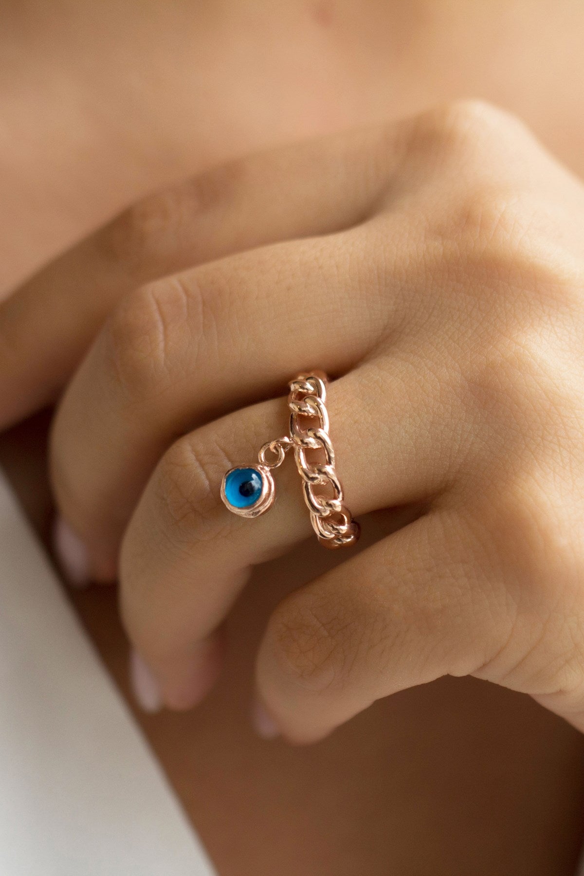 Silver Wobbly Eye Ring