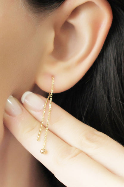 Silver Wobbly Balll Earrings