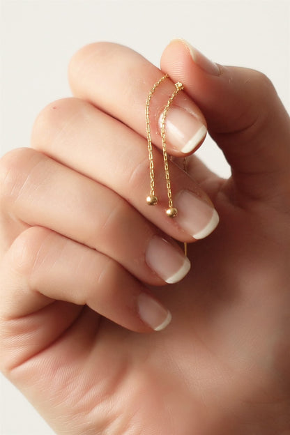 Silver Wobbly Balll Earrings