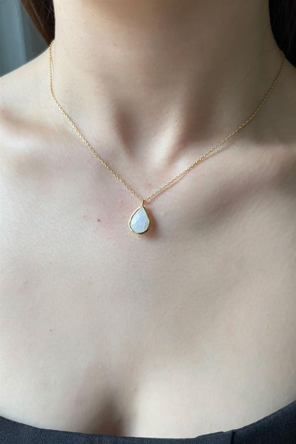 Silver Moonstone Necklace