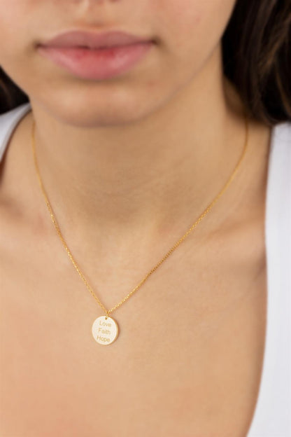 Silver Love, Faith, Hope Necklace