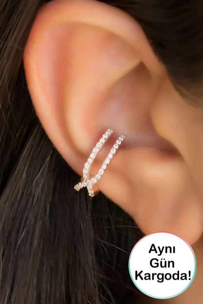 Boucles d'oreilles cartilage design en argent