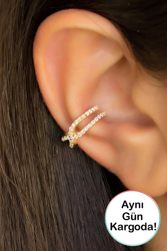 Boucles d'oreilles cartilage design en argent