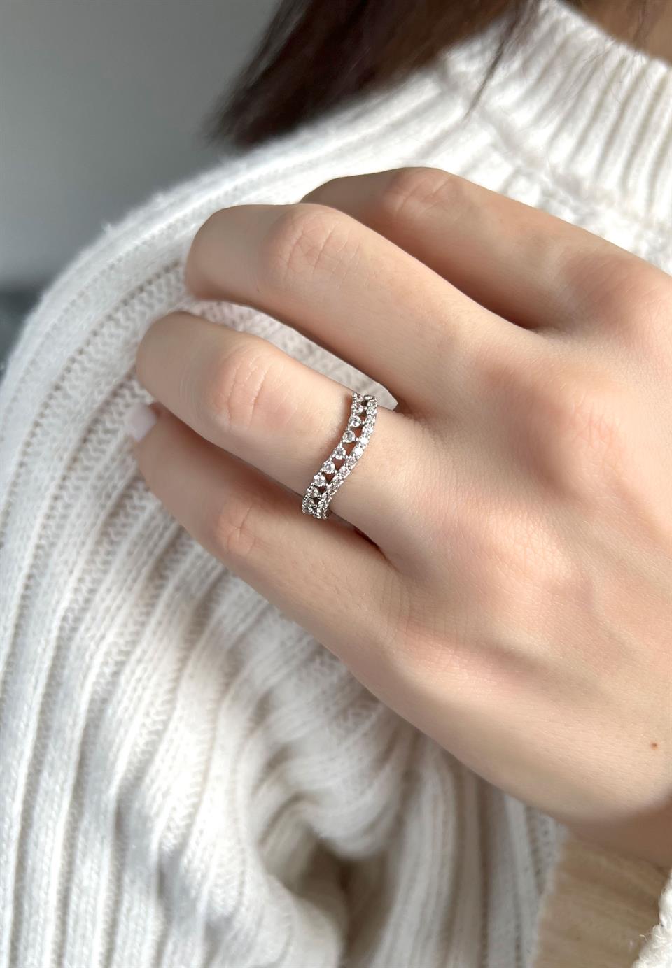 Bague design en argent