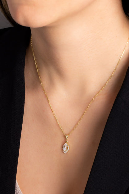 Silver Shuttle Gemstone Necklace