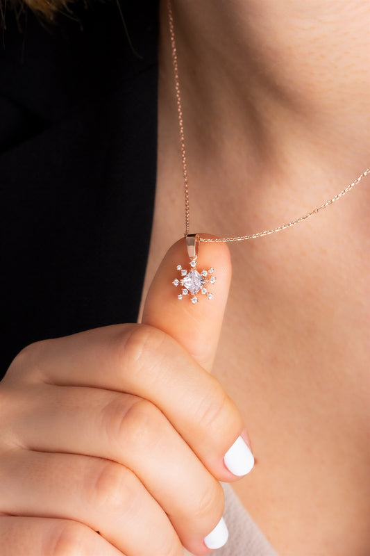 Silver Princess Gemstone Necklace