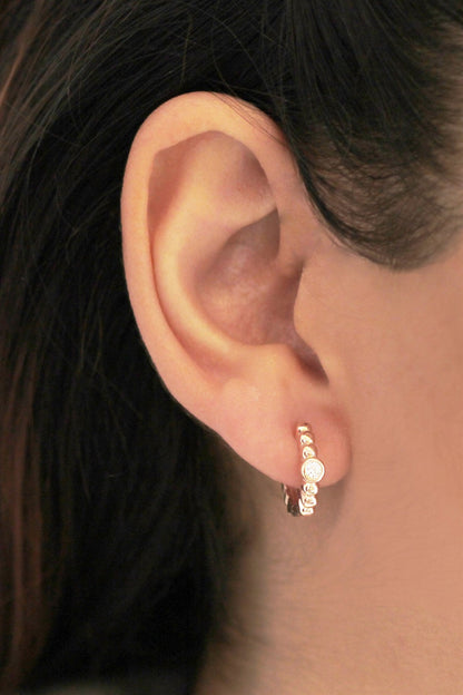 Silver Solitaire Earrings