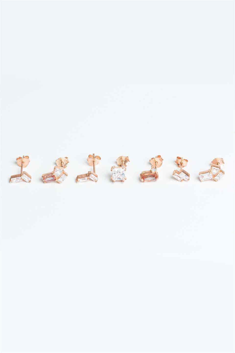 Silver Solitaire Earrings