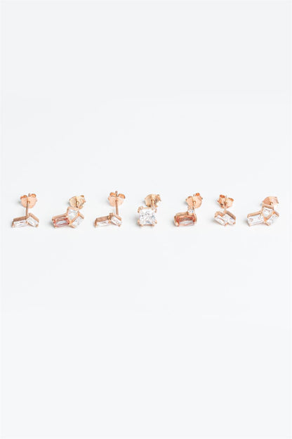 Silver Solitaire Earrings