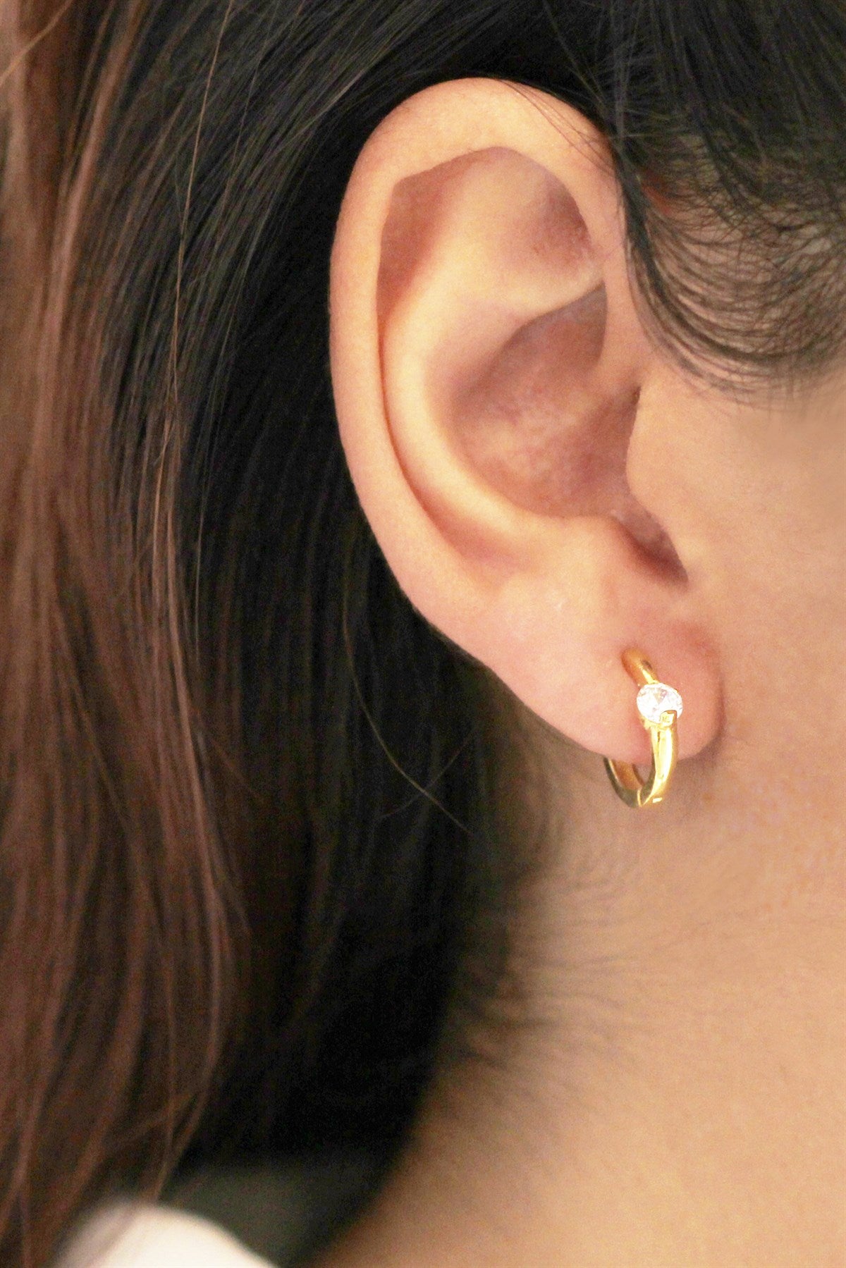 Silver Solitaire Earrings