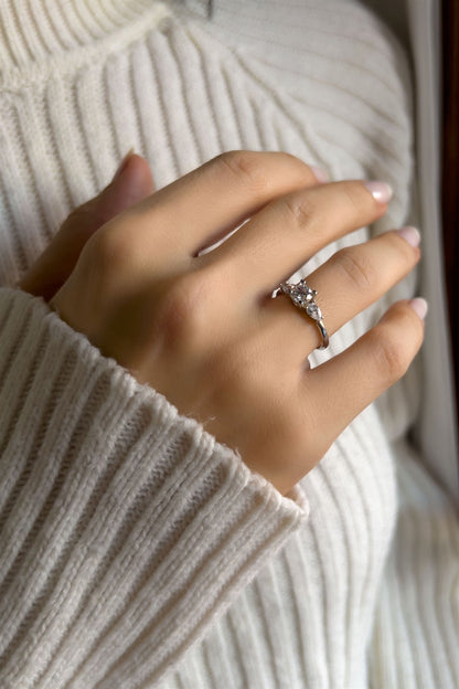 Silver Solitaire Ring
