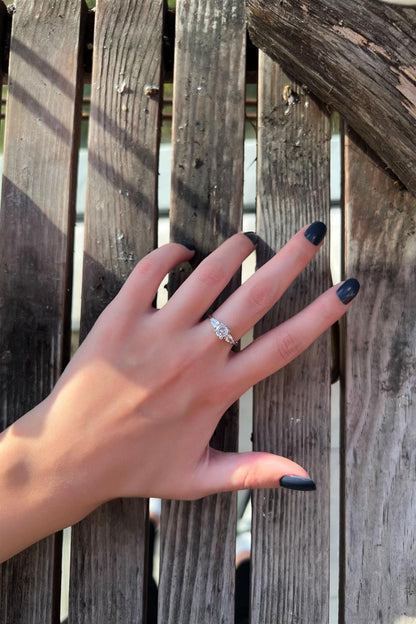 Silver Solitaire Ring