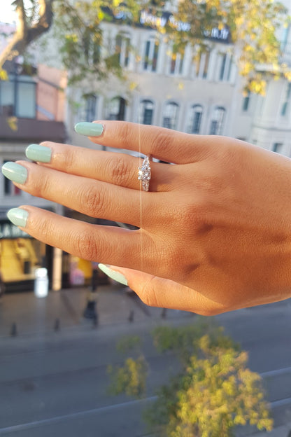 Silver Solitaire Ring