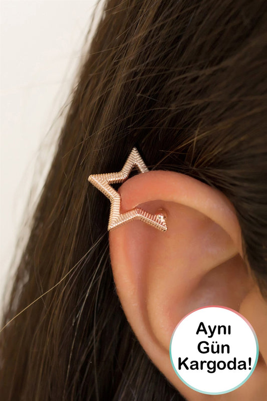 Silver Star Cartilage Earrings