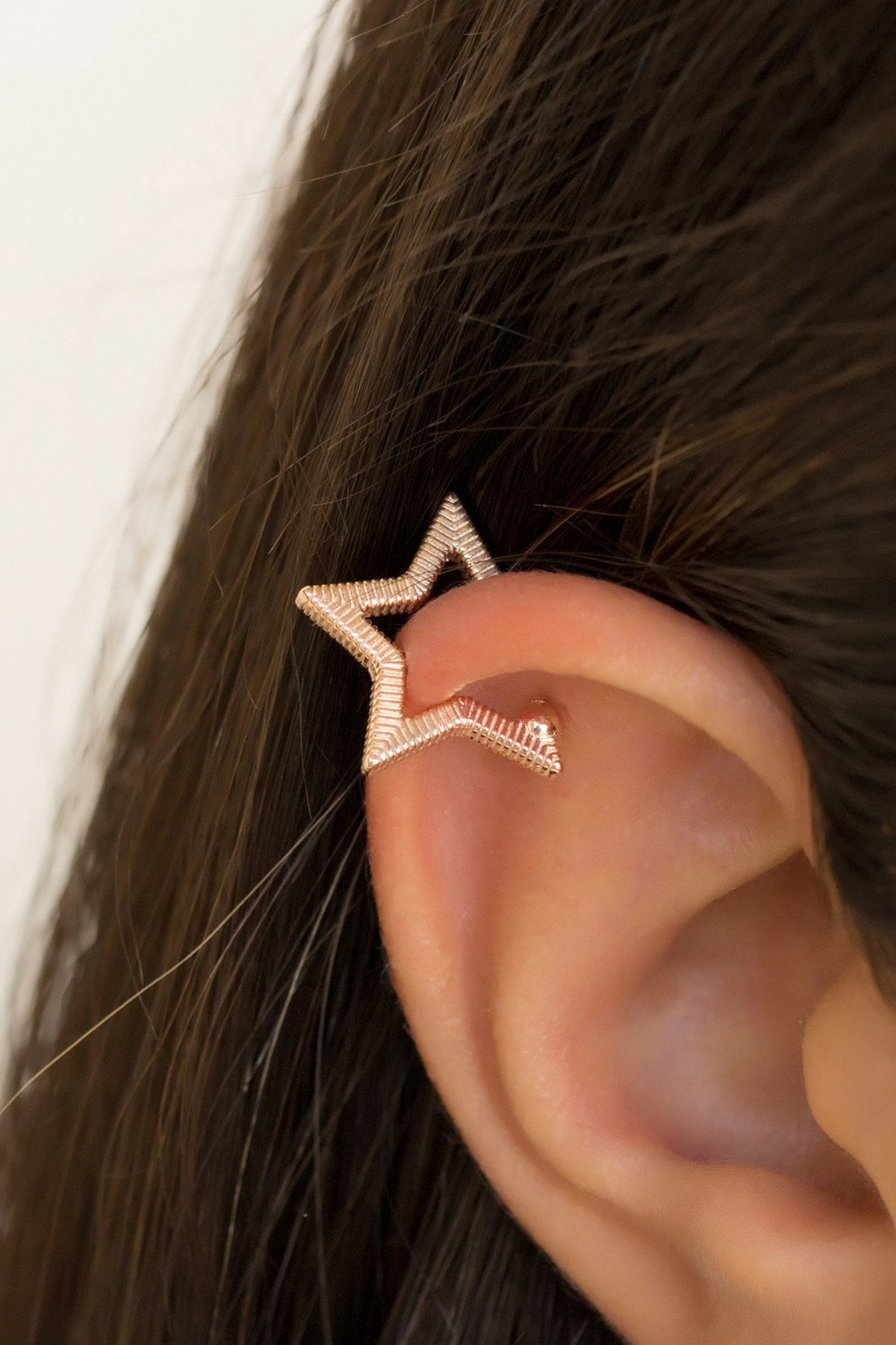 Silver Star Cartilage Earrings