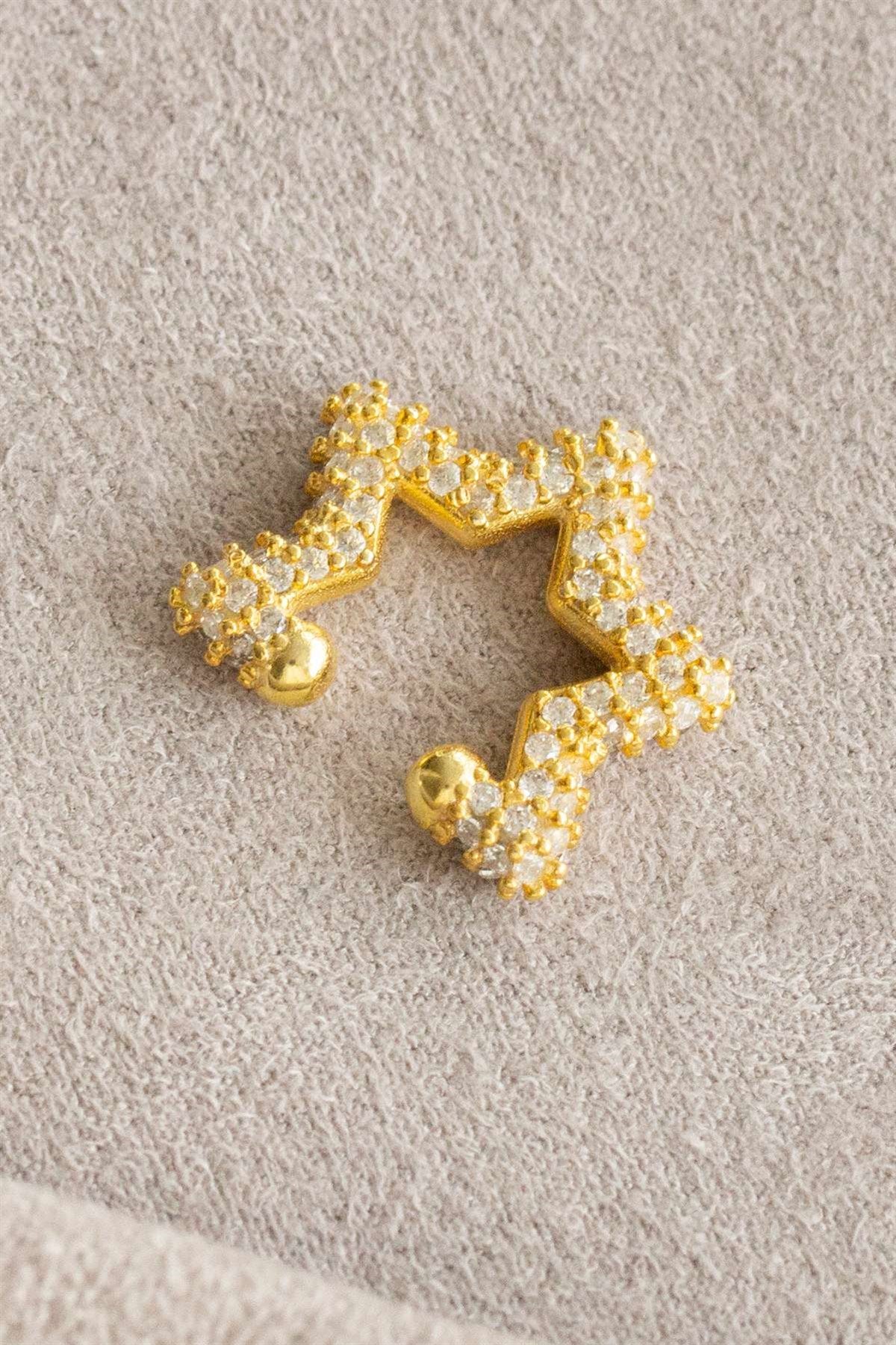 Silver Star Cartilage Earrings