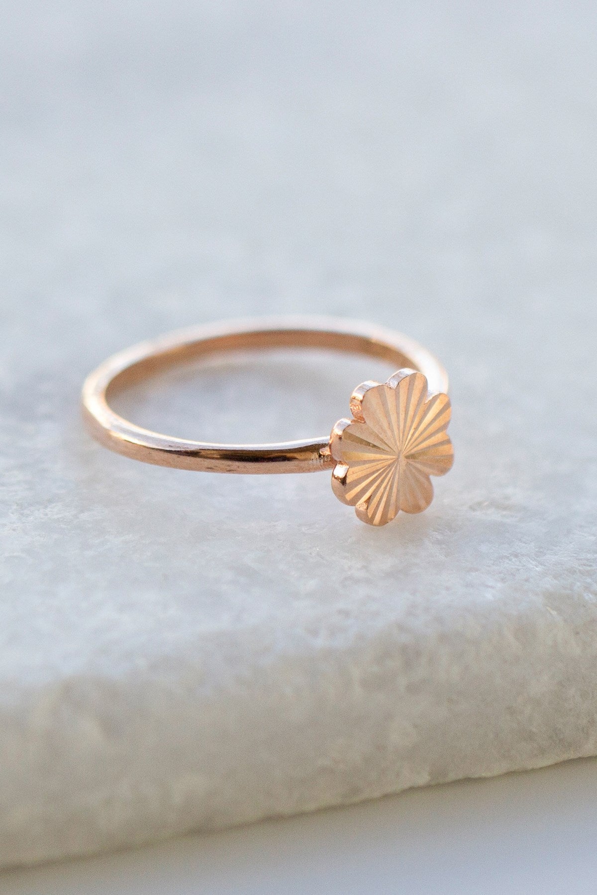 Silver Clover Ring