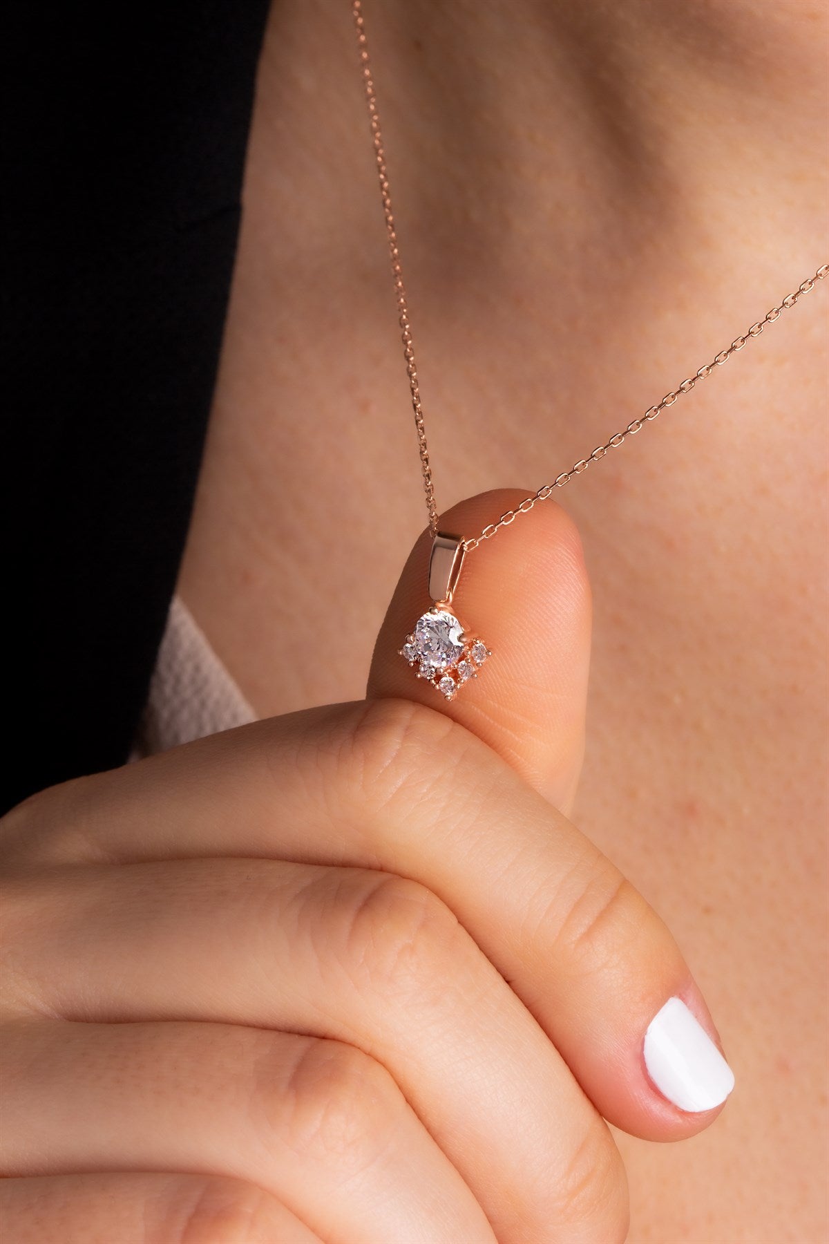 Silver Round Gemstone Necklace Earrings Bracelet Set