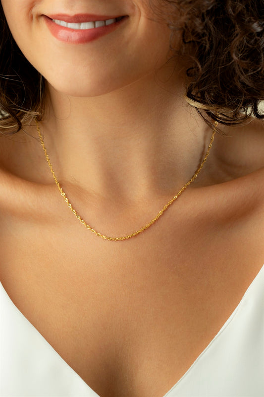 Silver Singapur Chain Necklace