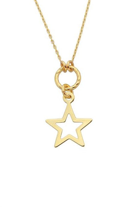 Collar de estrella de oro macizo | 14K (585) | 1,00gr